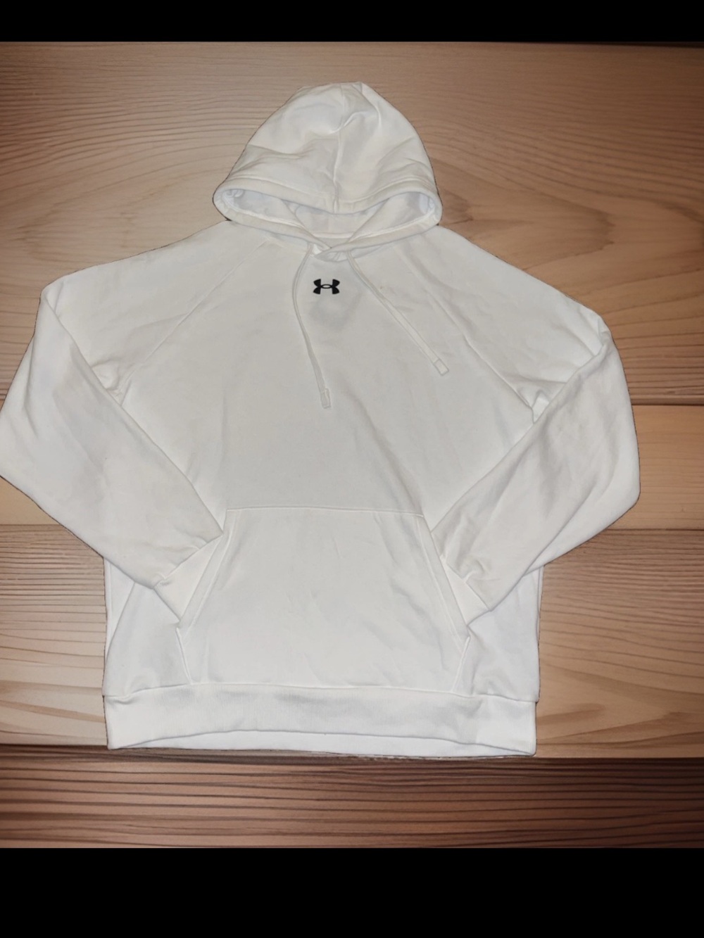Under Armour Men's Rival Cotton Brushed Fleece Ribbed Cuffs Hooded Sweatshirt